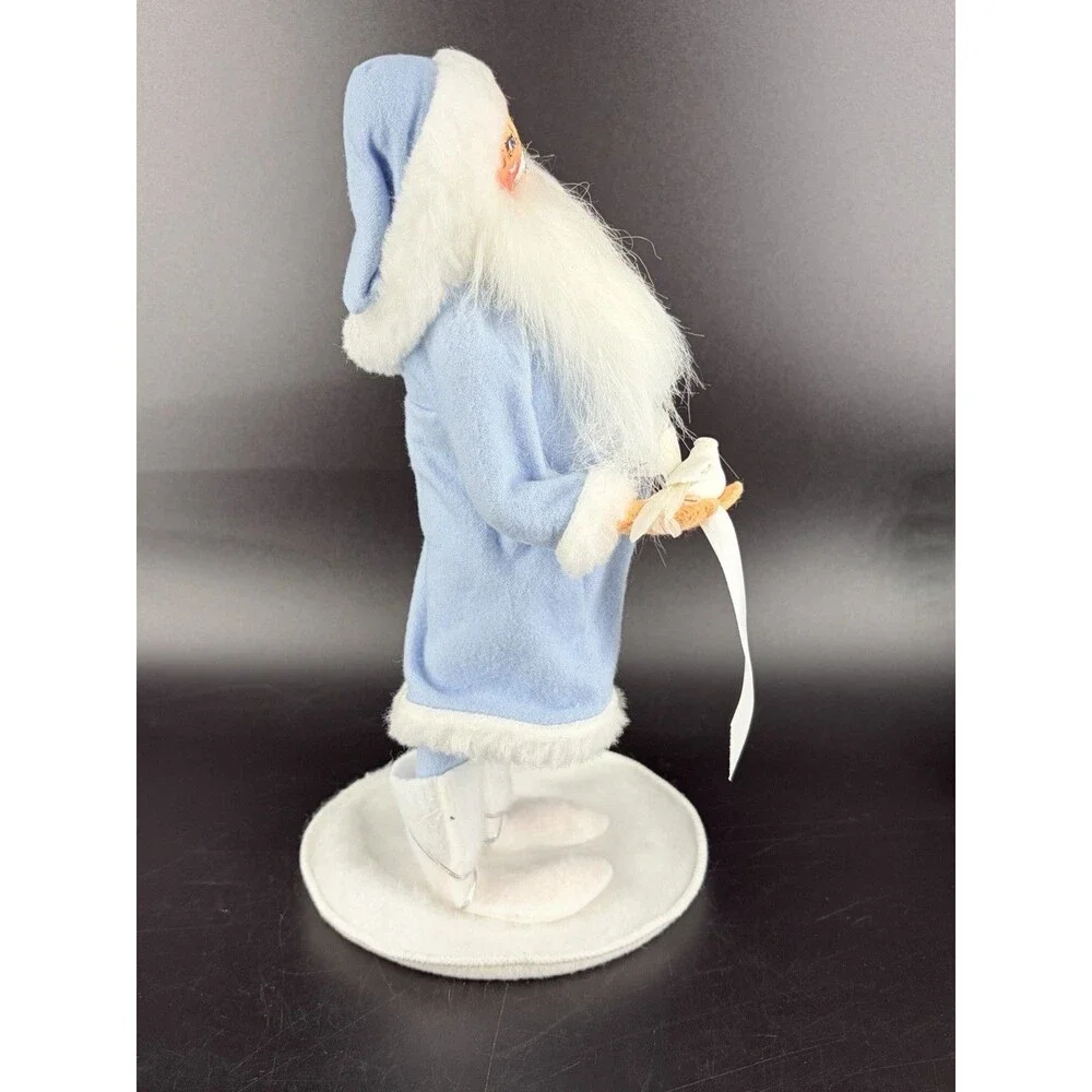 2000 ANNALEE CHRISTMAS DOLL Blue White SANTA OF PEACE READ